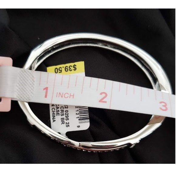 NEW Charter Club CrissCross Bangle Bracelet Silver - Picture 8 of 9